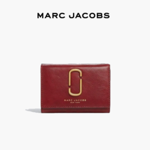 Marc Jacobs Double J 多功能皮夾 短夾 酒紅