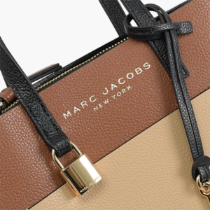 Marc Jacobs Mini Grind Colorblock托特包 棕白拼接色